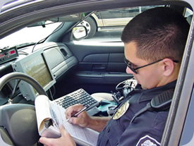 Washington State Trooper issuing as WA speeding ticket